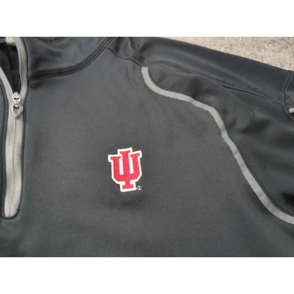 Indiana Hoosiers Pullover Mens M 1/4 Zip Jacket NCAA Under Armour Black - Picture 2 of 8